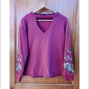 ✧ Inspired Hearts: Embroidered Blush Sweater